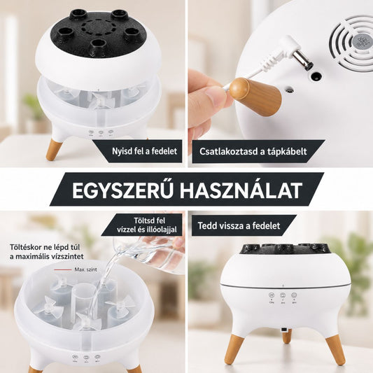Medúza Aroma Diffúzor és Párásító