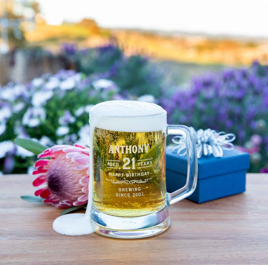 Personalisierbarer Bierkrug – 60 cl Glas Geschenk
