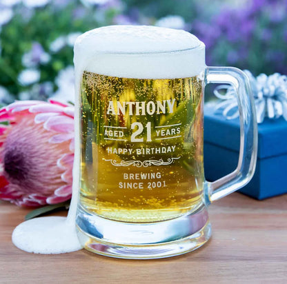 Personalisierbarer Bierkrug – 60 cl Glas Geschenk