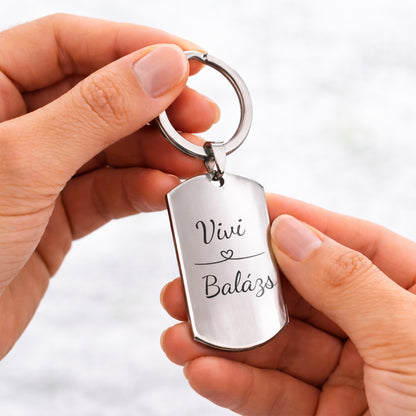 Kapcsolat Kulcstartó - Téglalap alakú