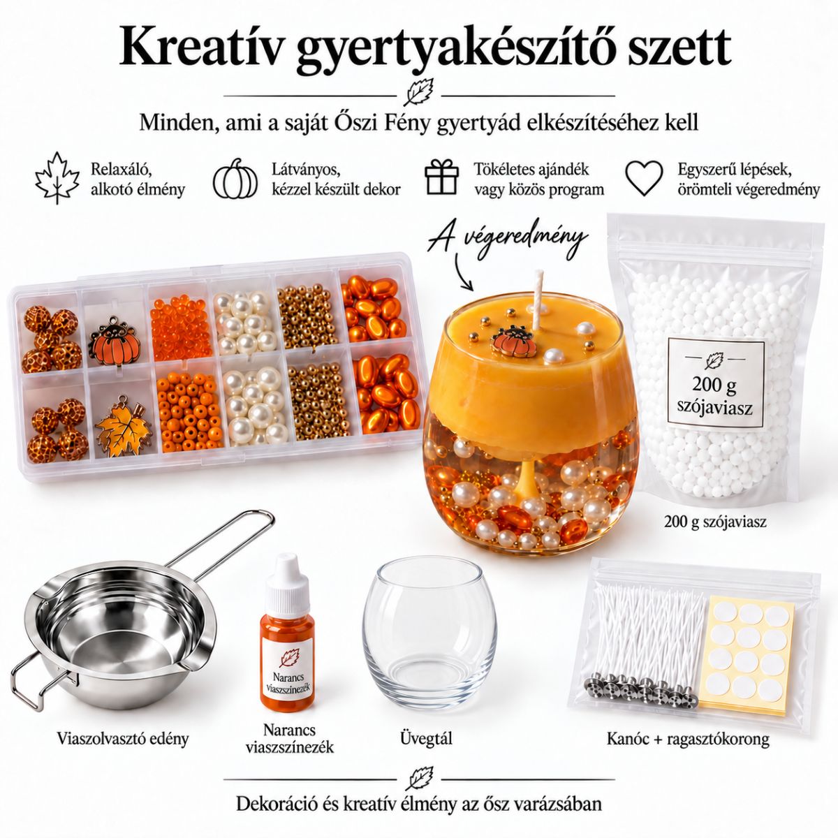 Kreatív Gyertyakészítő Szett - Őszi Kollekció