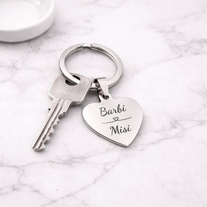 Kapcsolat Kulcstartó - Szív alakú