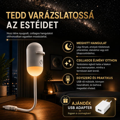 Csillagos Égbolt Projektor és Éjjeli Lámpa