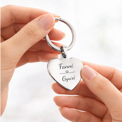 Kapcsolat Kulcstartó - Szív alakú